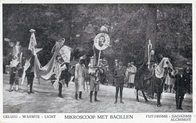 99842 Afbeelding van een wagen van de Faculteit der Geneeskunde in de gekostumeerde optocht de Wijsheid en de vijf ...